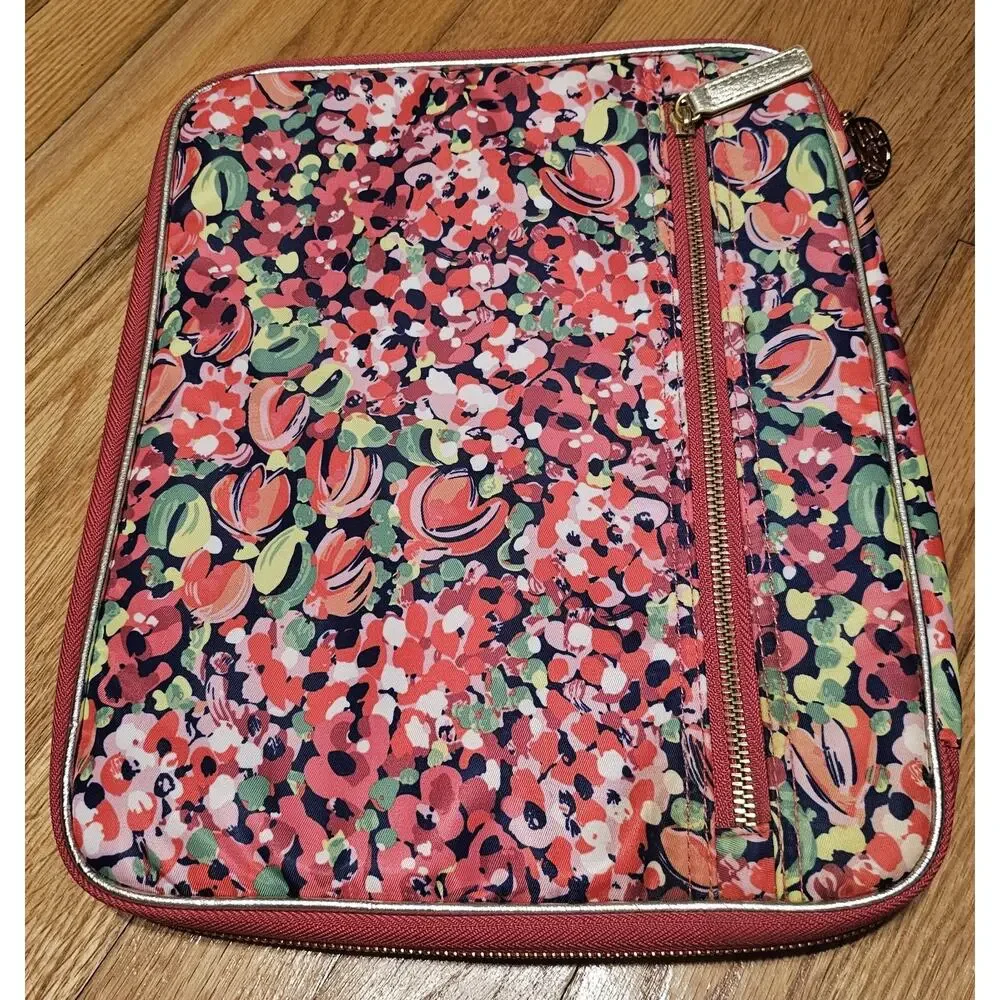 Lilly Pulitzer Wild Confetti Agenda Folio Laptop Tablet Case Organizer Pockets